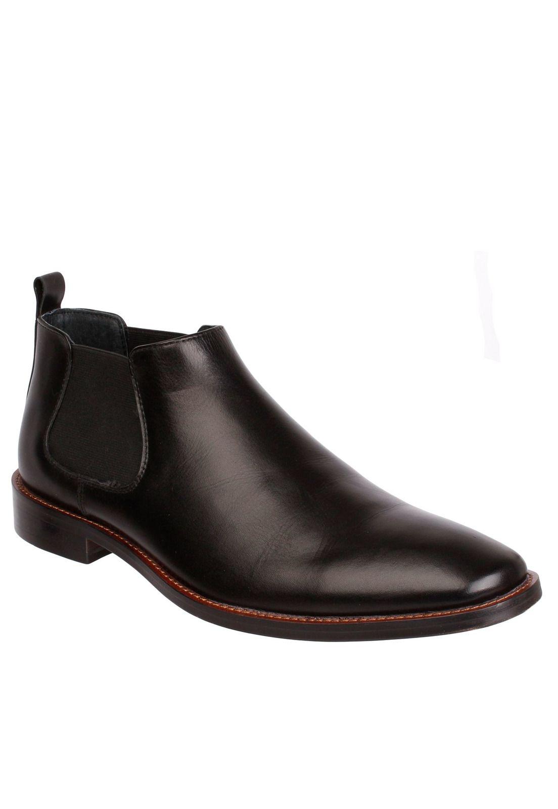 Botin Cuero Hombre Twist Negro-0