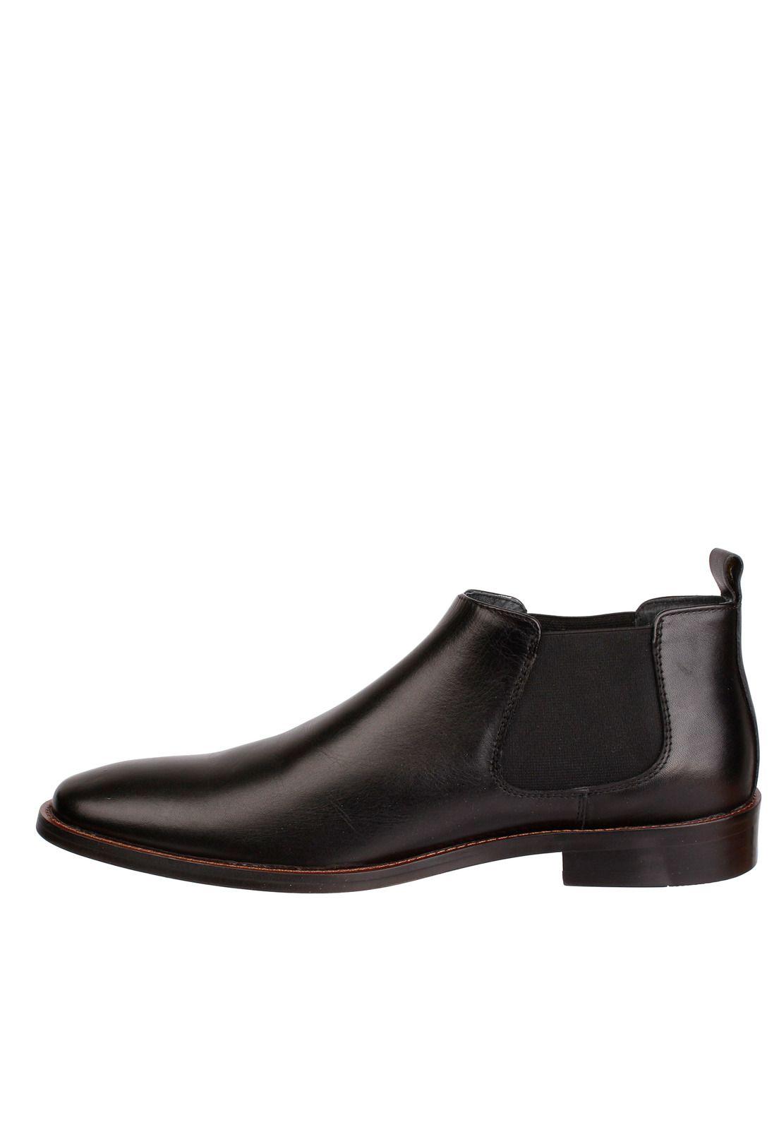 Botin Cuero Hombre Twist Negro-3