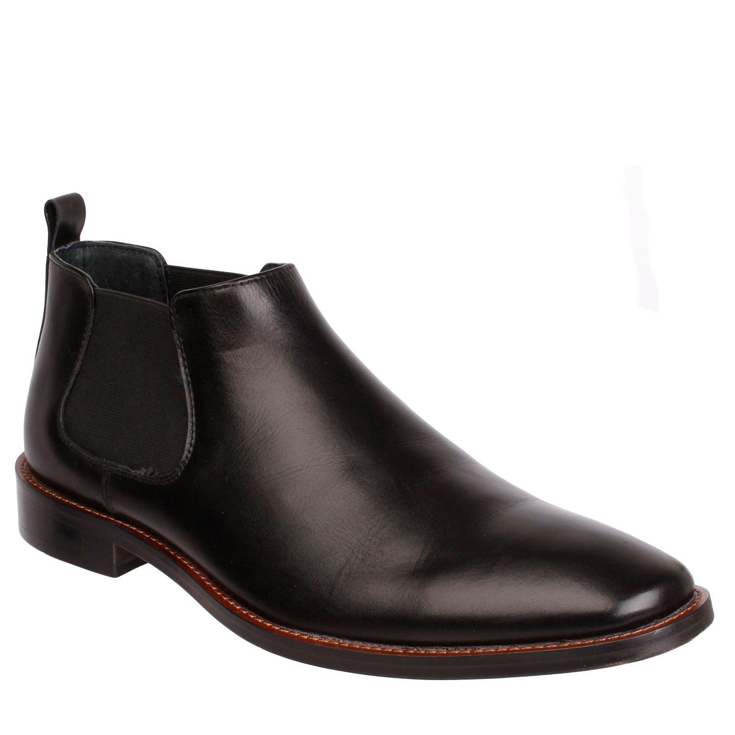 Botin Cuero Hombre Twist Negro-0