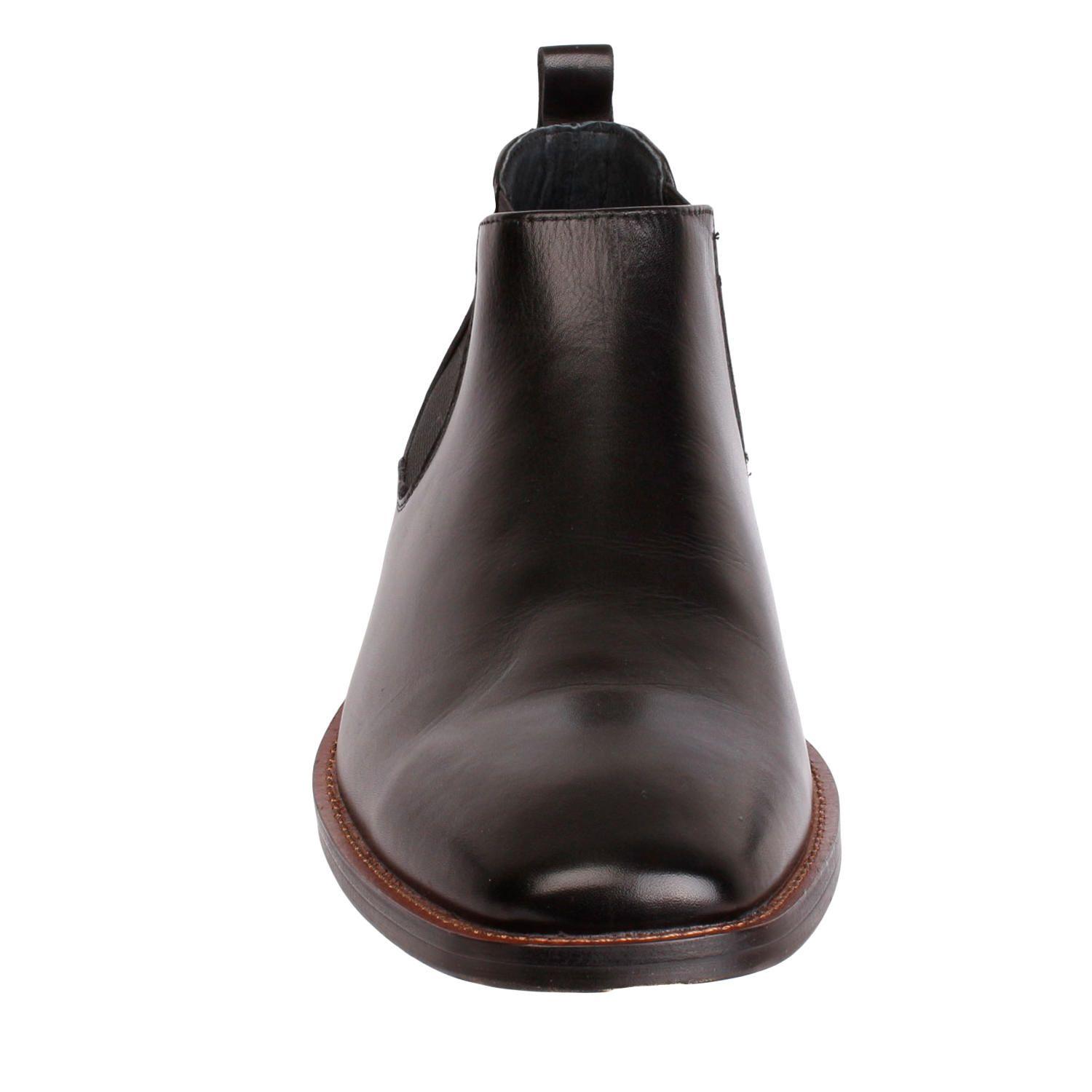 Botin Cuero Hombre Twist Negro-4