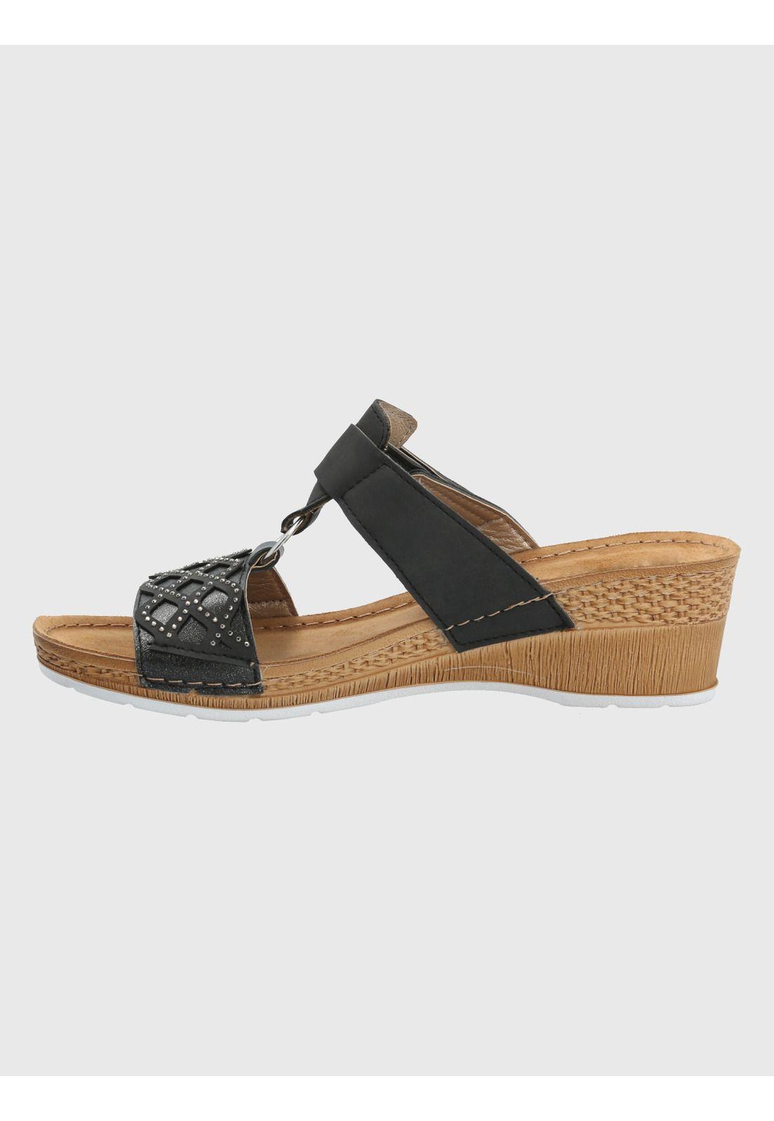 Sandalia Negro Mujer Bax III -4