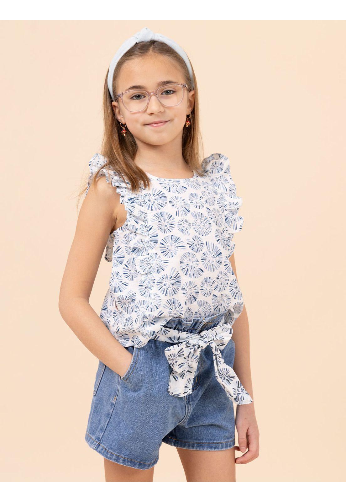 Polera Niña Enna Celeste-1