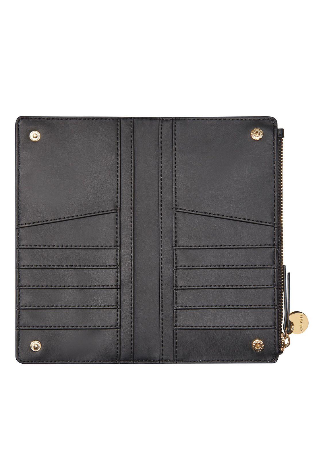 Billetera Kate Slim Zip Negro Mujer-1