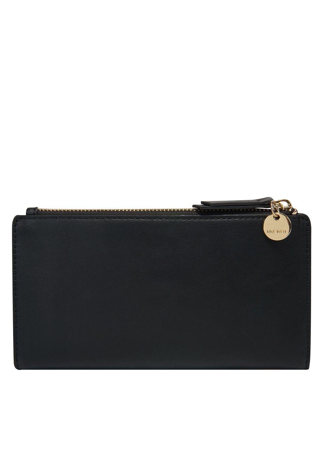 Billetera Kate Slim Zip Negro Mujer-2