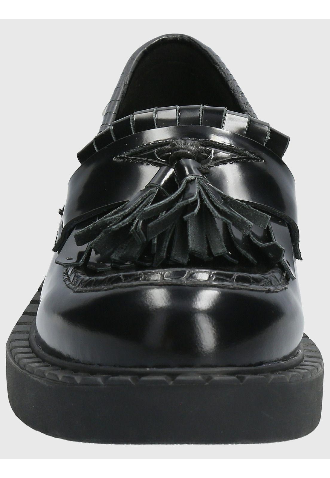 Mocasín Cuero Mujer Dania Negro-3