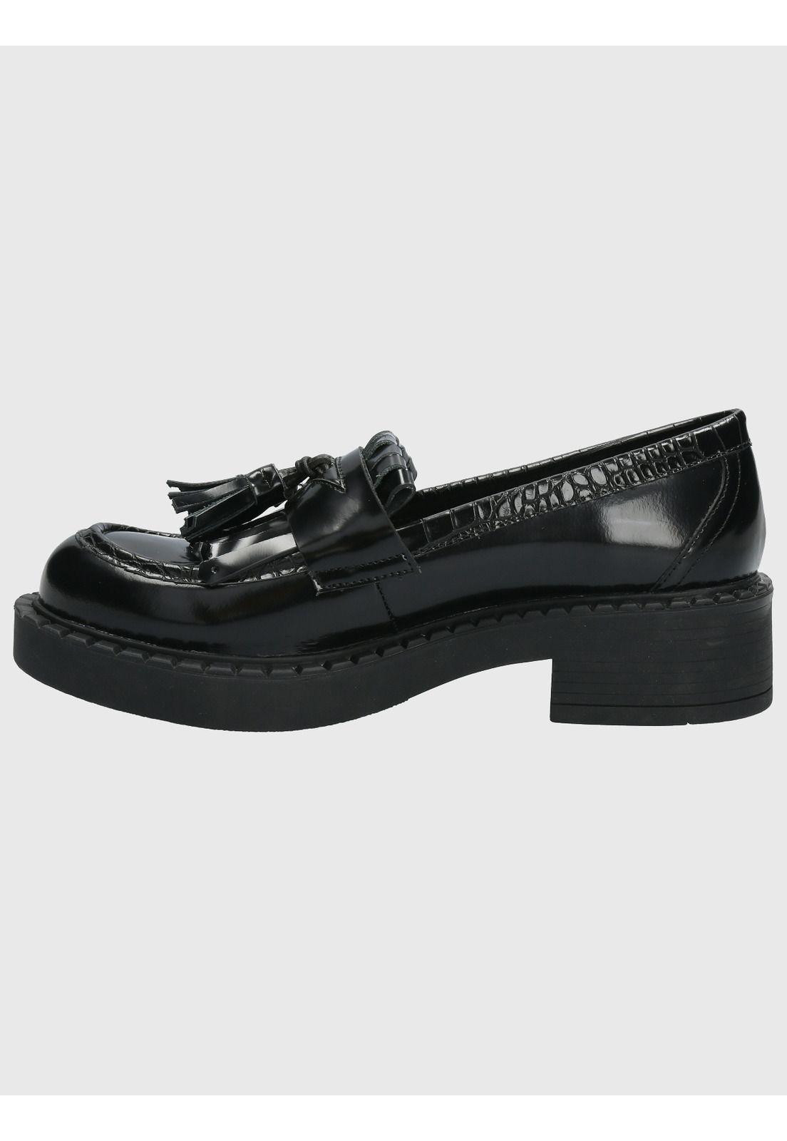 Mocasín Cuero Mujer Dania Negro-5