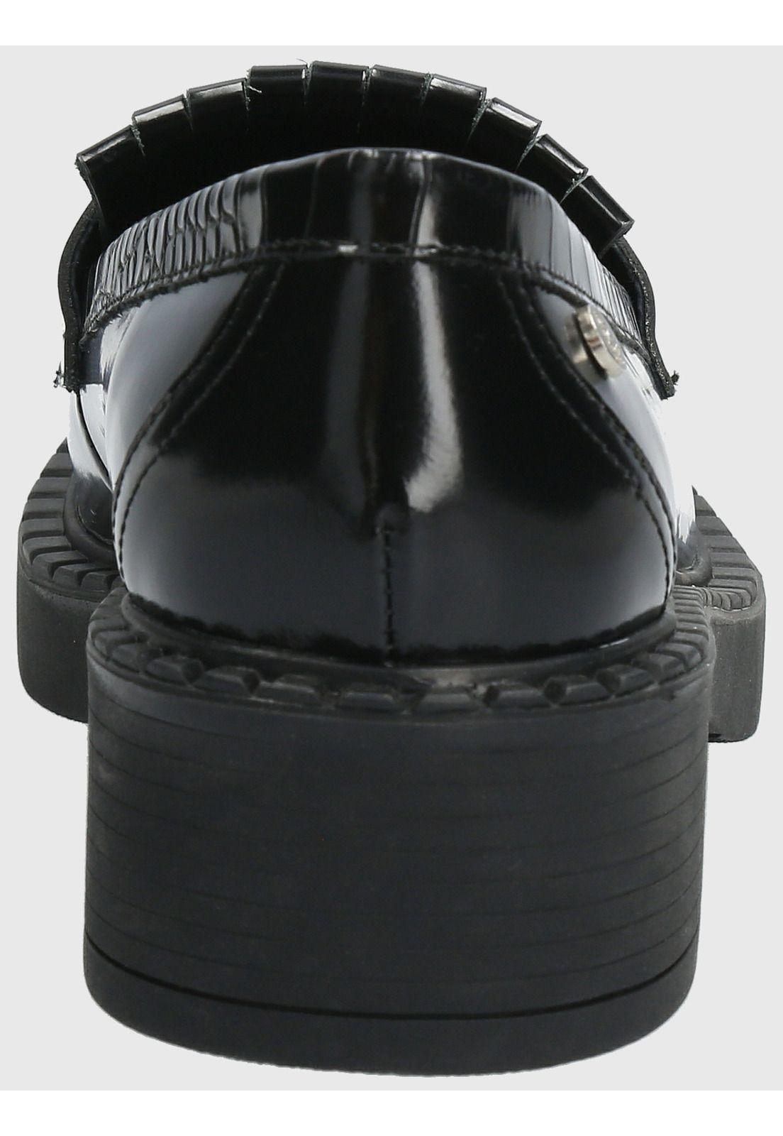 Mocasín Cuero Mujer Dania Negro-6