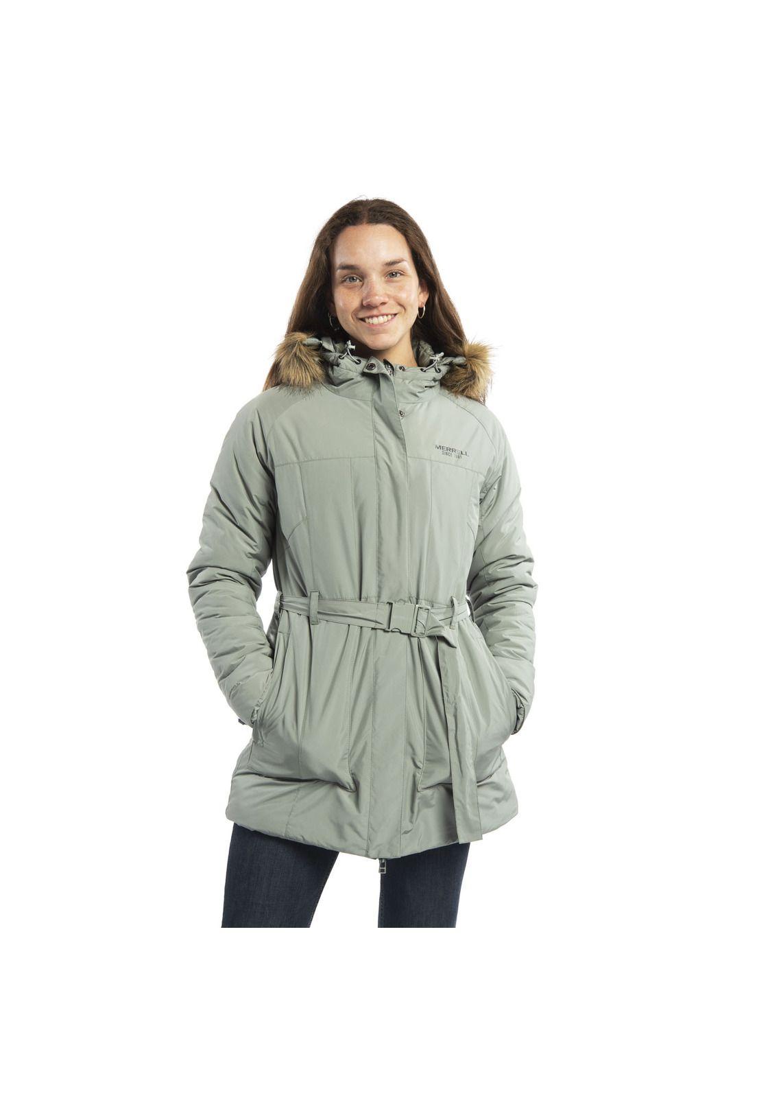 Parka Mujer Belt Parka Verde-0