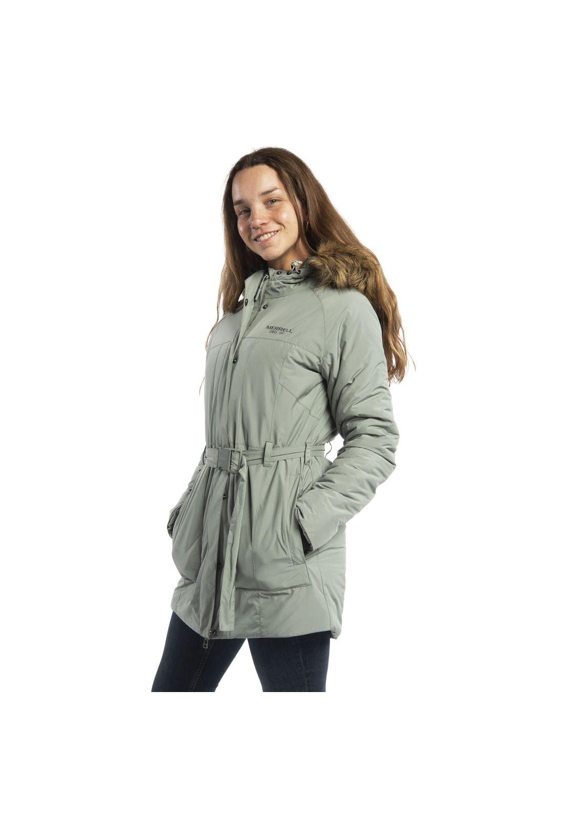 Parka Mujer Belt Parka Verde-2