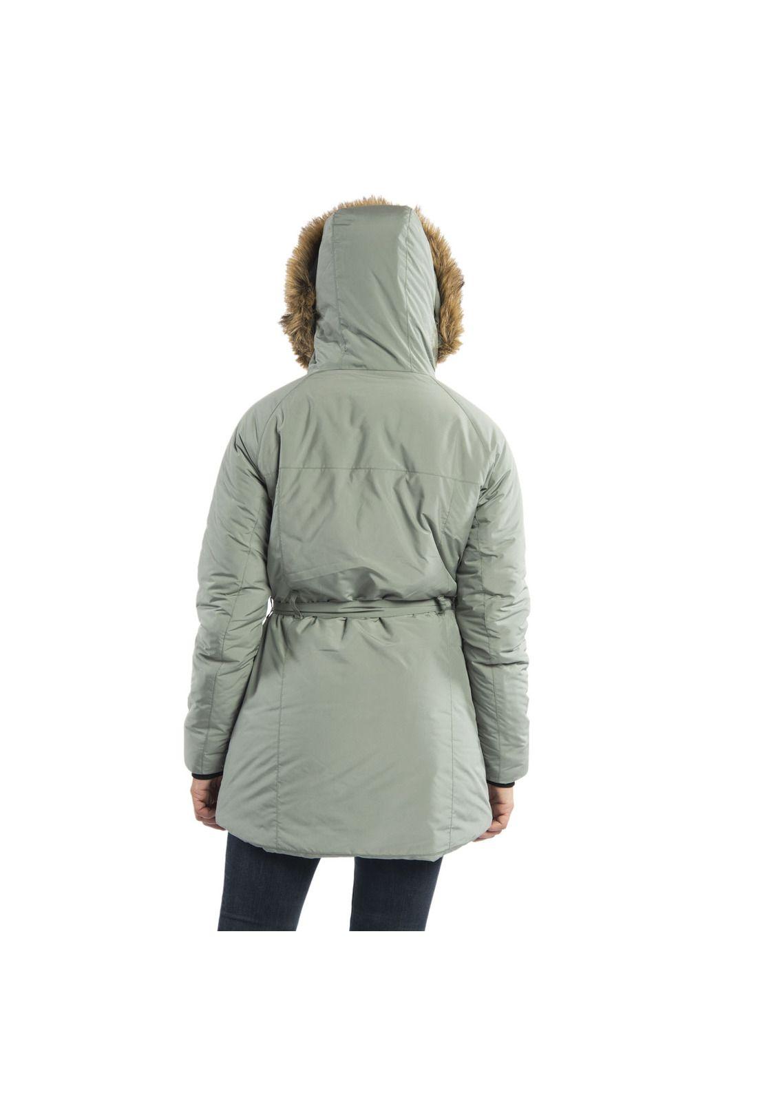 Parka Mujer Belt Parka Verde-3