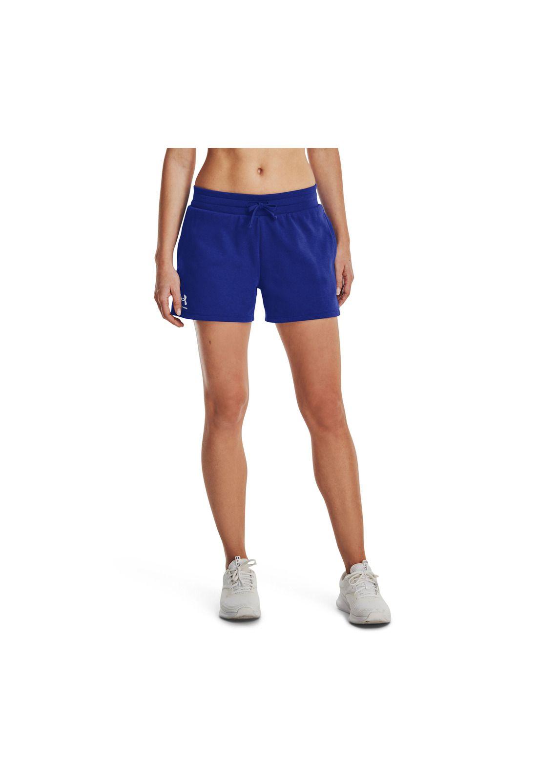 Short Training Rival Terry Azul Mujer-3
