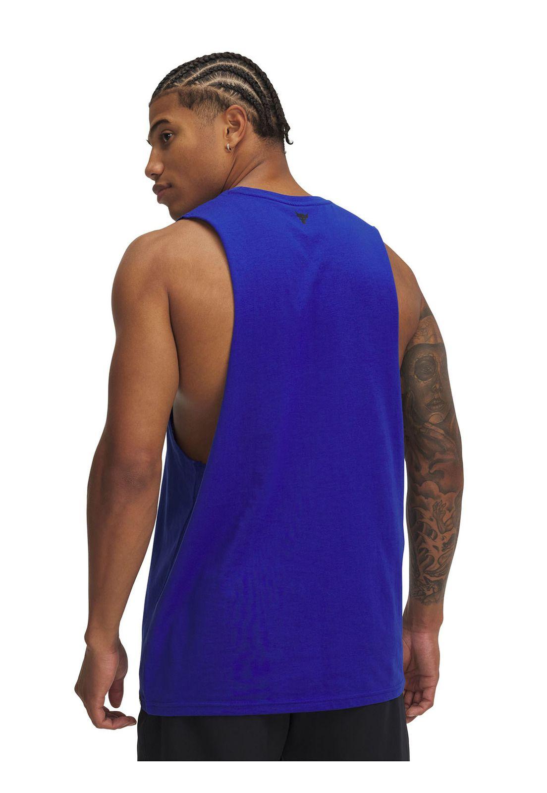 Polera Sin Mangas Prject Rock Hombres Azul-1