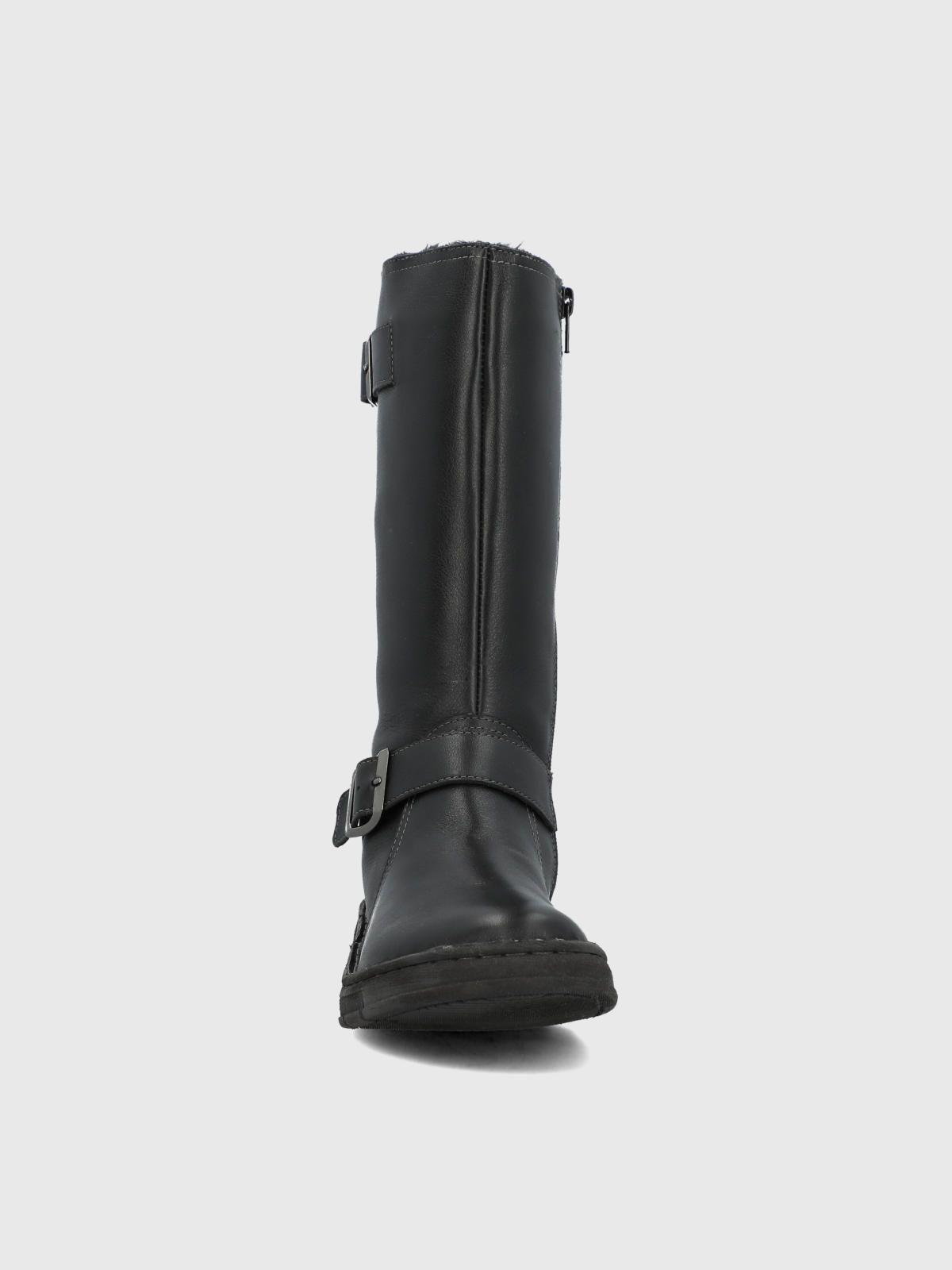 Bota Cuero Mujer Mildre Negra-3