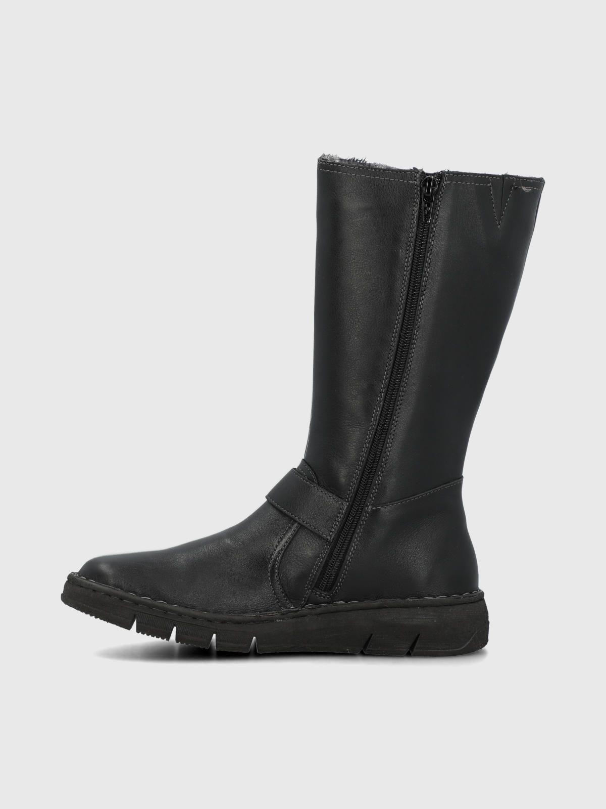 Bota Cuero Mujer Mildre Negra-4