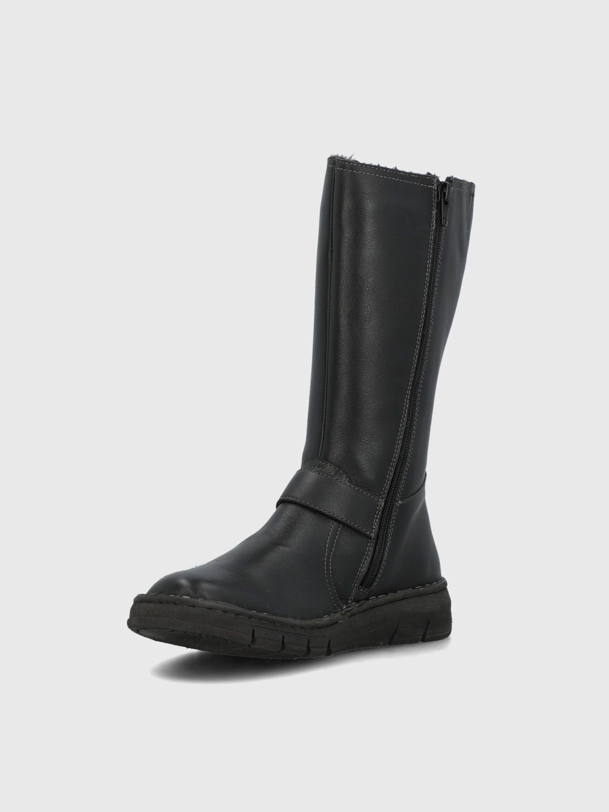 Bota Cuero Mujer Mildre Negra-5