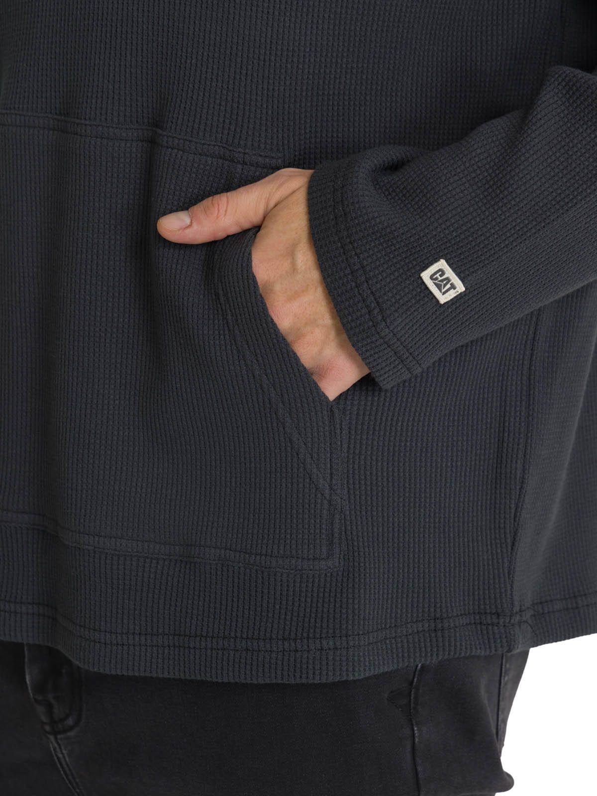 Polerón Con Gorro Hombre Waffle-Knit Grafito-4