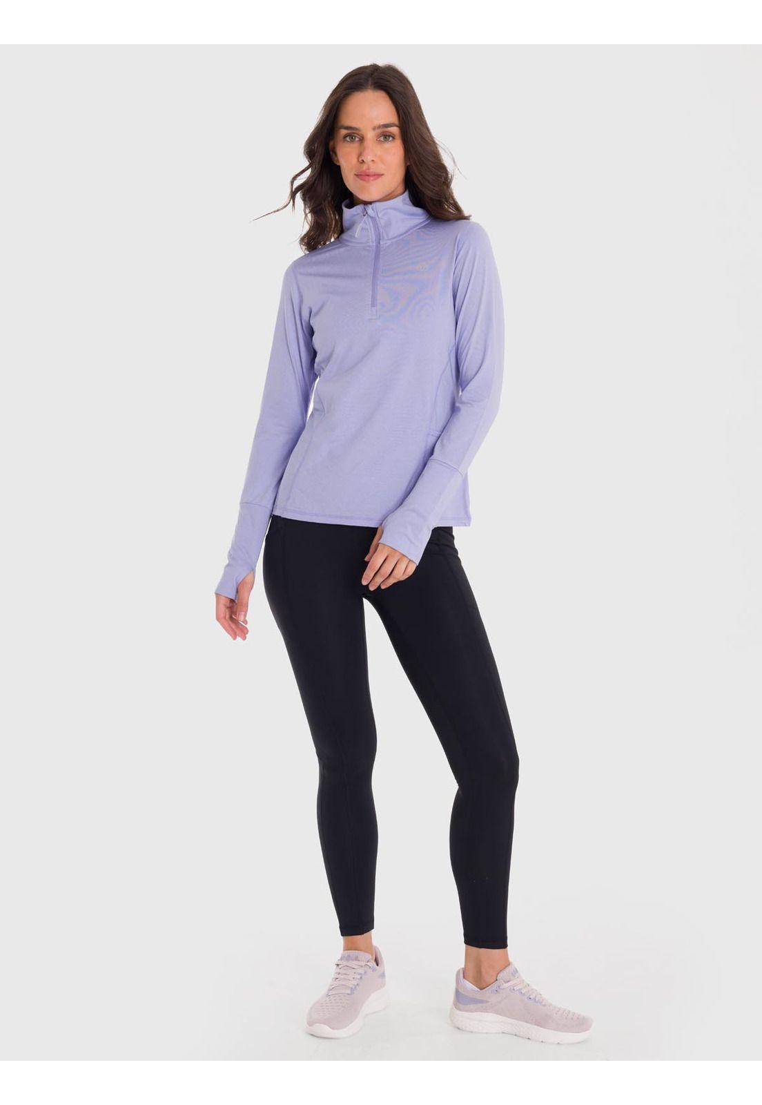 Polerón Mujer Ls Half Zip Violeta-1