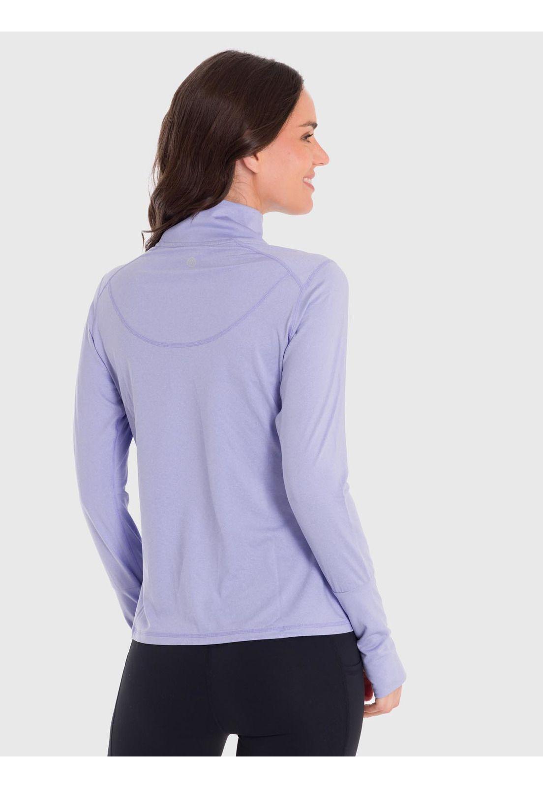 Polerón Mujer Ls Half Zip Violeta-3
