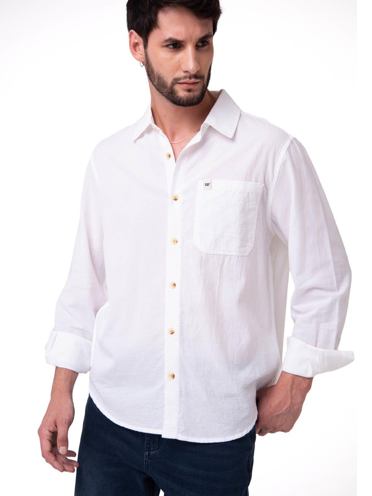 Camisa Hombre Lightweight Relaxed Blanco-0