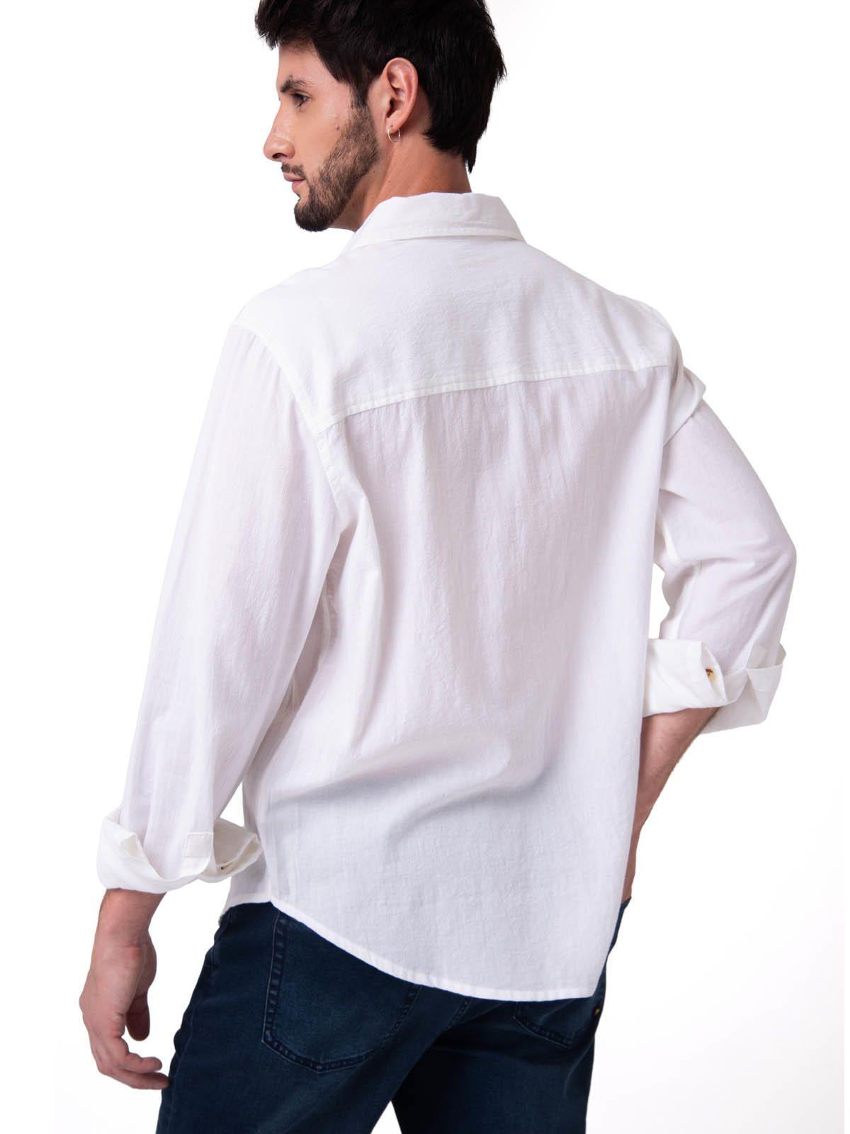 Camisa Hombre Lightweight Relaxed Blanco-1