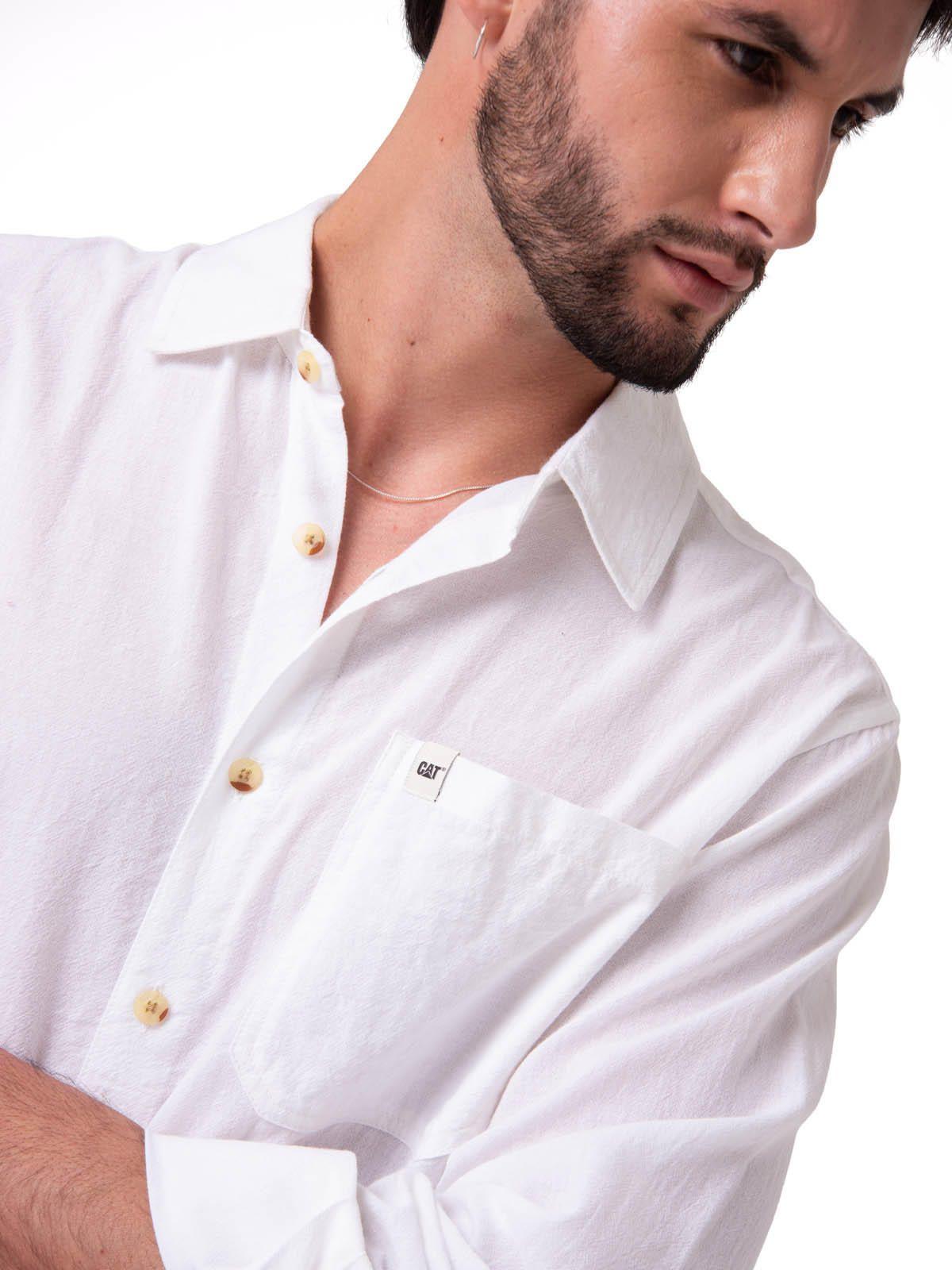 Camisa Hombre Lightweight Relaxed Blanco-3