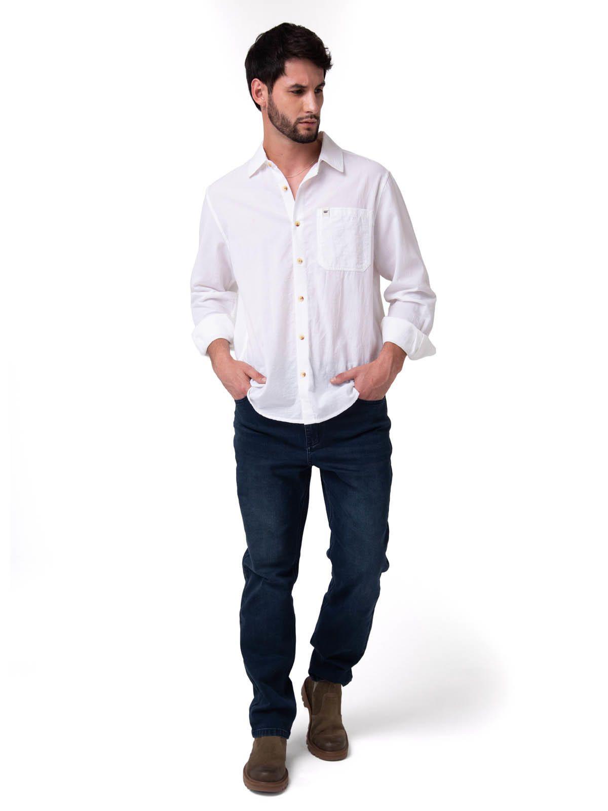 Camisa Hombre Lightweight Relaxed Blanco-4