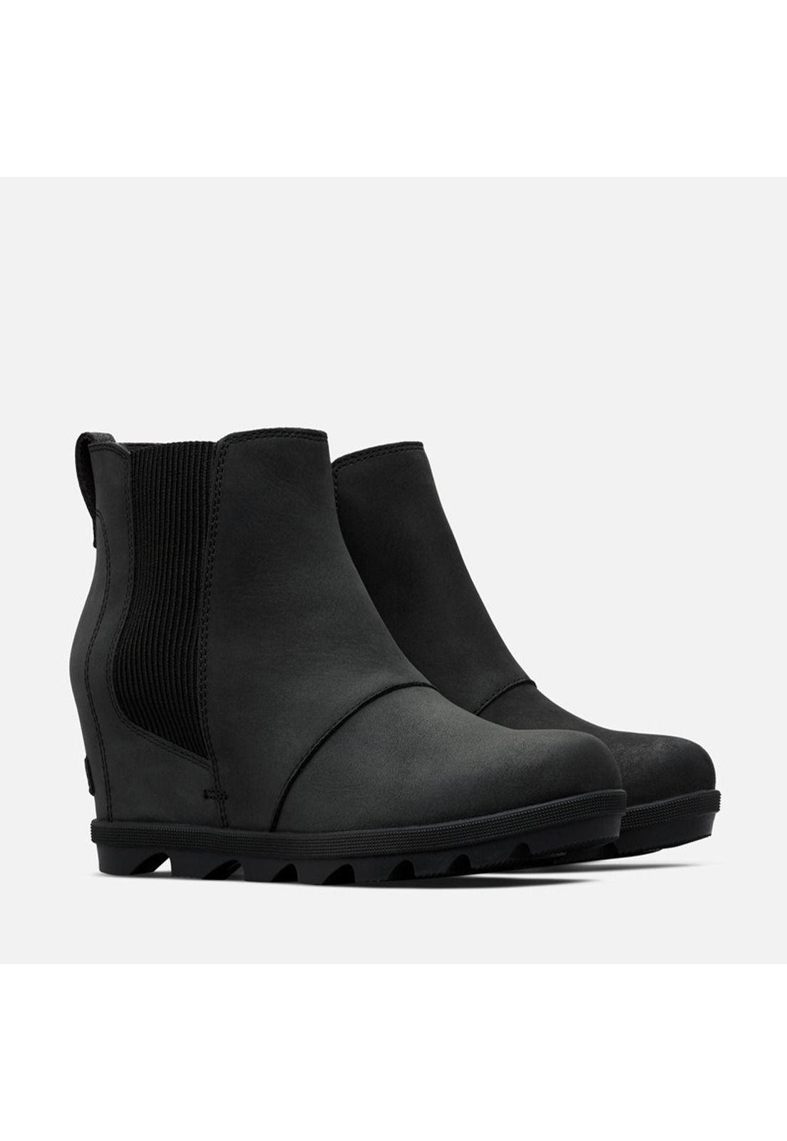 Bota Joan Of Arctic Wedge Ii Chelsea Negro Mujer-3