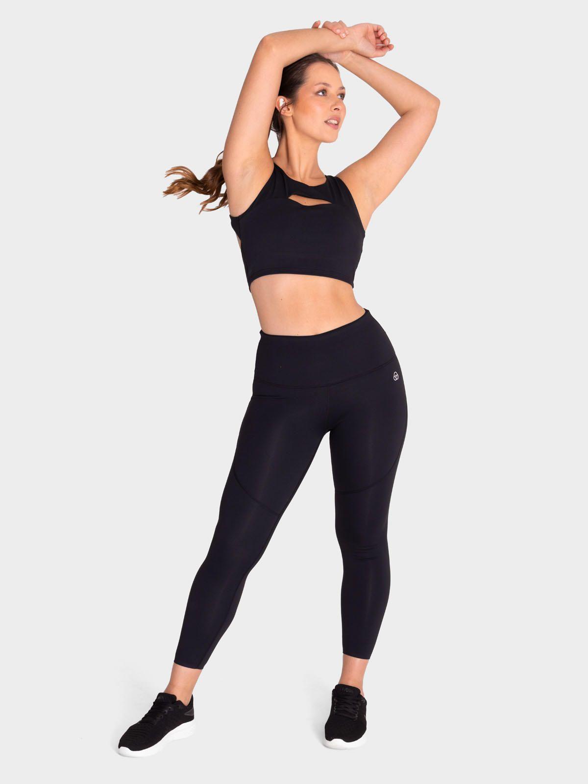 Calza 7/8 Mujer Ankle Kaira Negra-1