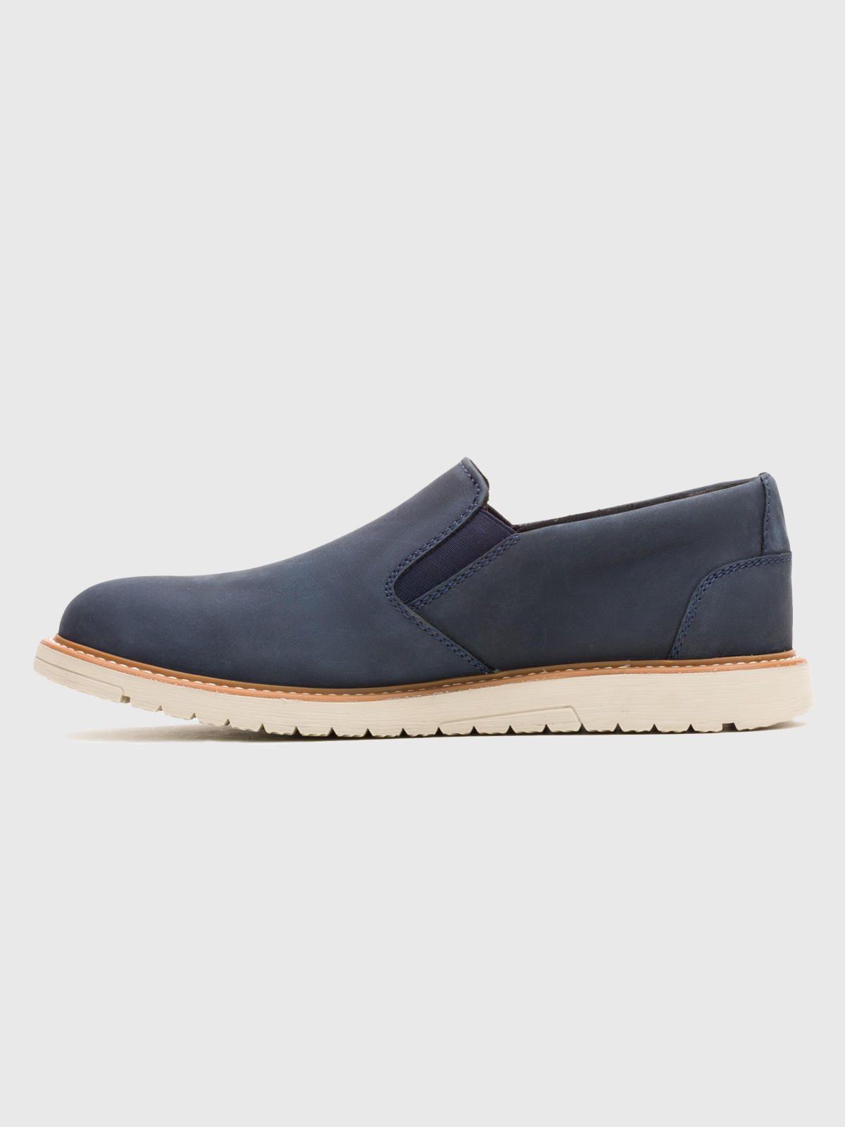 Zapato Cuero Hombre Jenson Slip On Azul-4