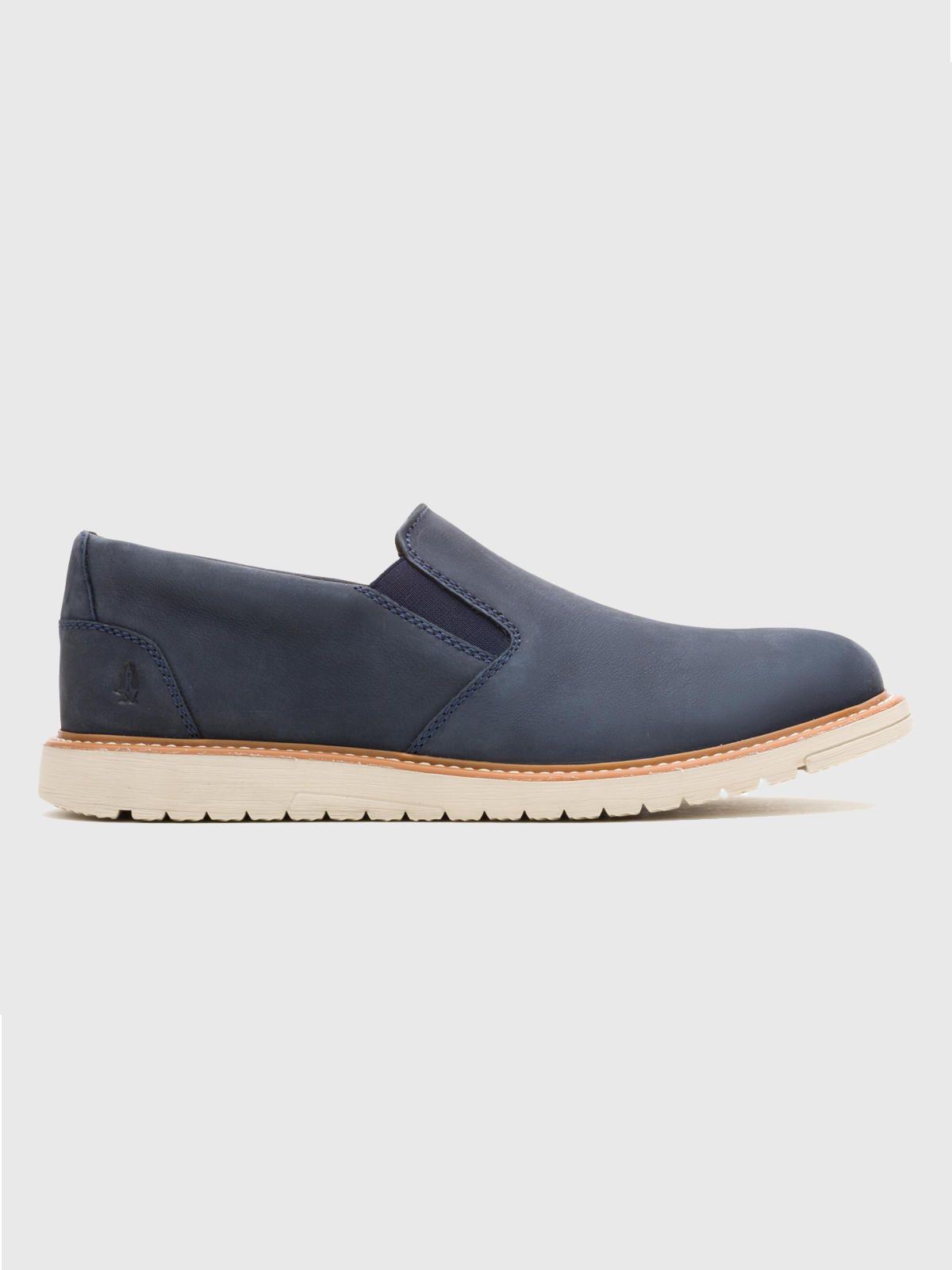 Zapato Cuero Hombre Jenson Slip On Azul-1