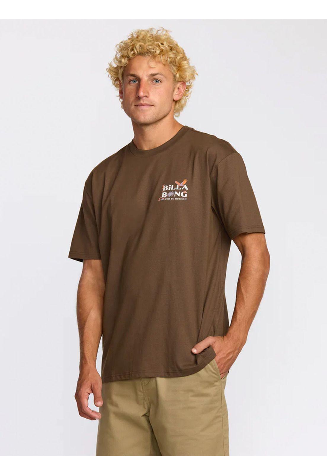 Polera M/C Hombre Land To Sea Regular Café-4