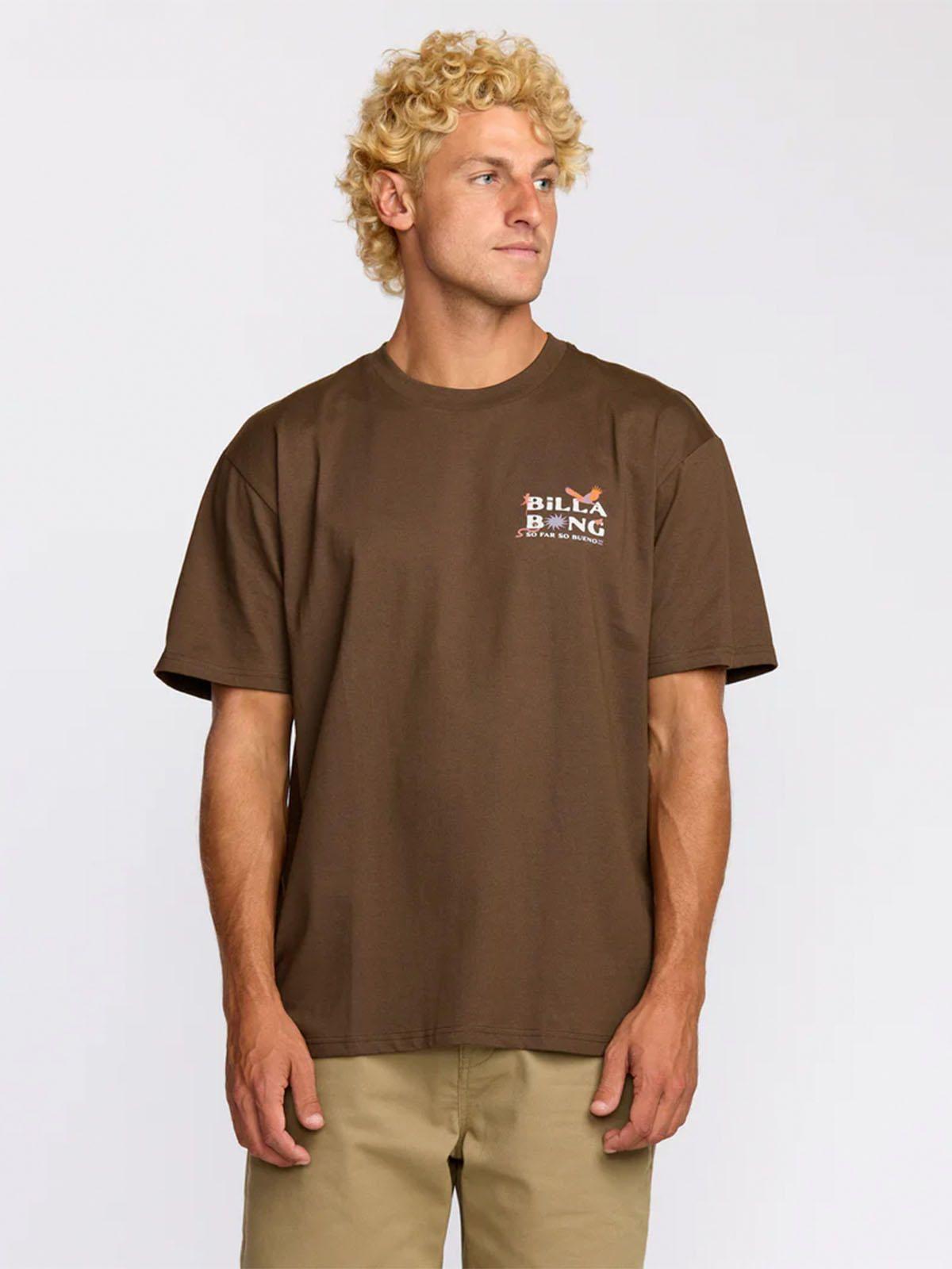 Polera M/C Hombre Land To Sea Regular Café-1