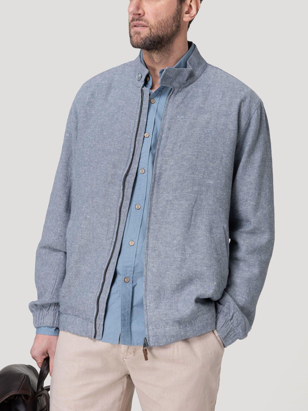 Chaqueta Lino Hombre Lido Gris-4