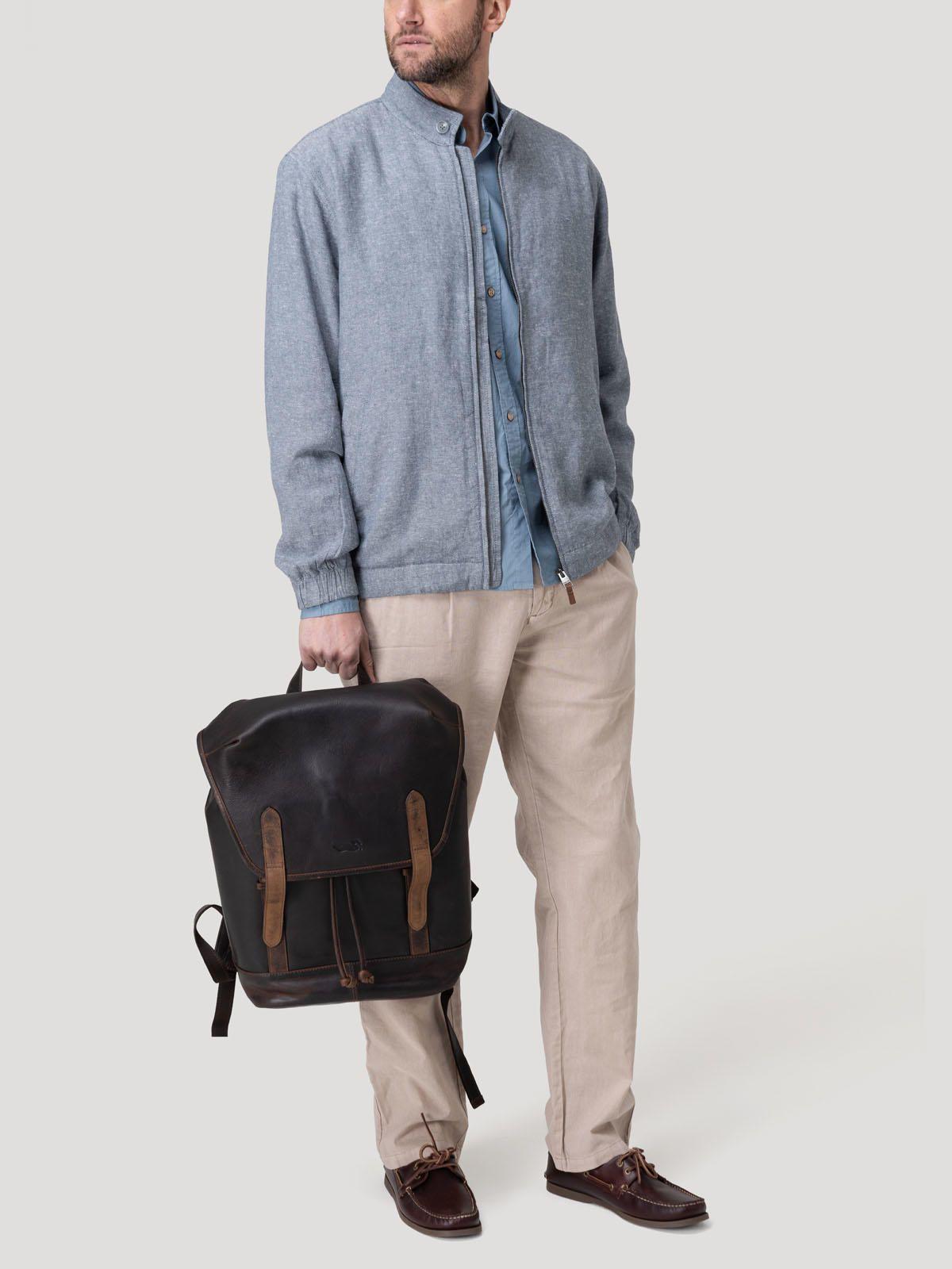 Chaqueta Lino Hombre Lido Gris-7
