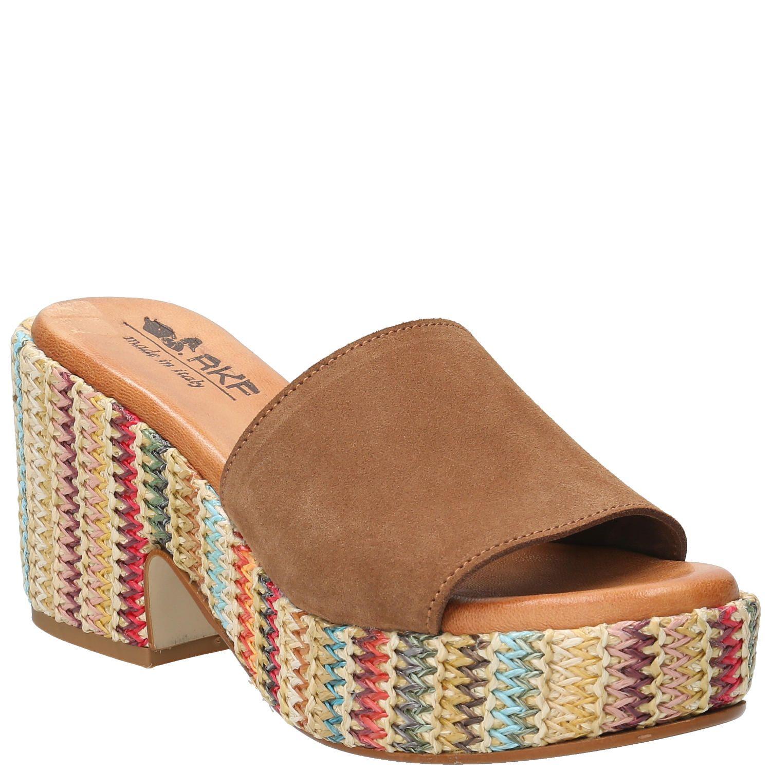 Sandalia Cuero Mujer Manarola Café-1