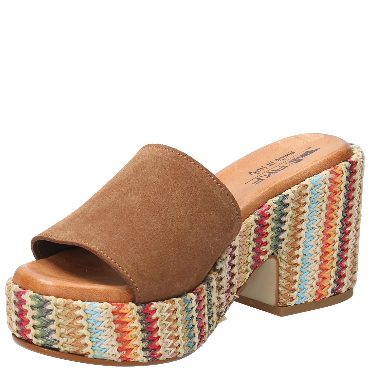 Sandalia Cuero Mujer Manarola Café-4