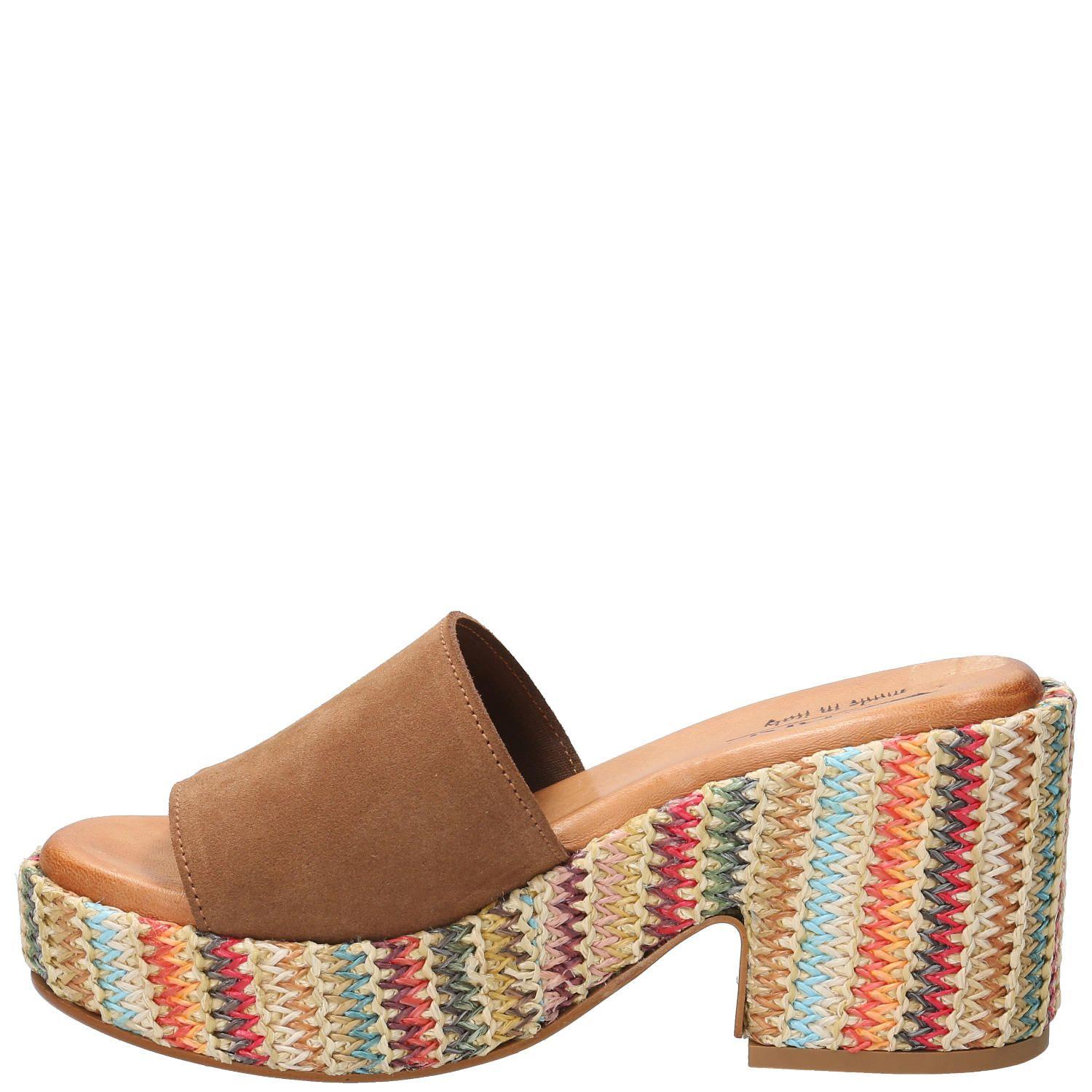 Sandalia Cuero Mujer Manarola Café-5