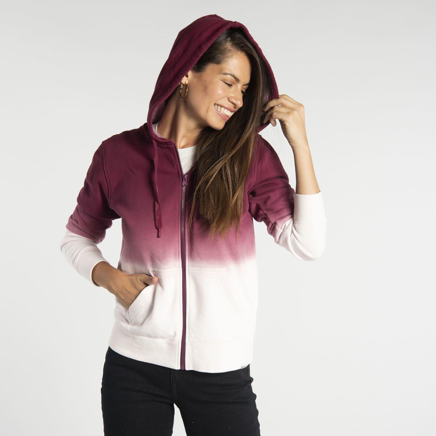 Polerón Mujer W Fdtn Logo Fz Hoody Burdeo-1