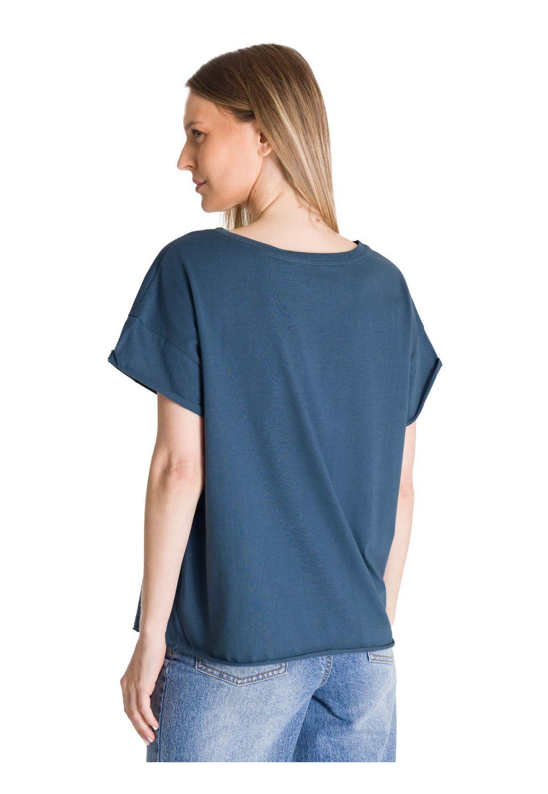 Polera Manga Corta Mujer Diseño Petroleo-3
