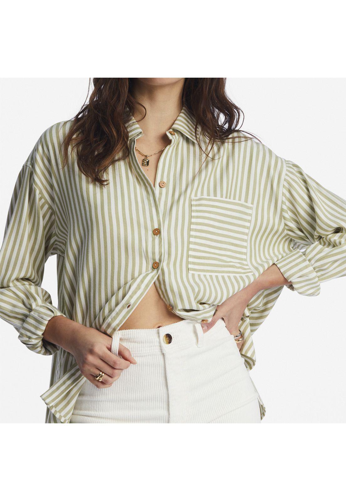 Blusa M/L Mujer In The Tide J Wvtp Verde-4