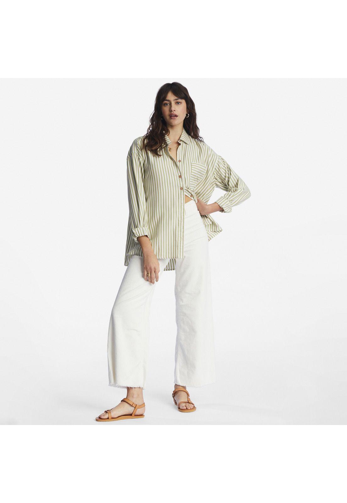 Blusa M/L Mujer In The Tide J Wvtp Verde-5