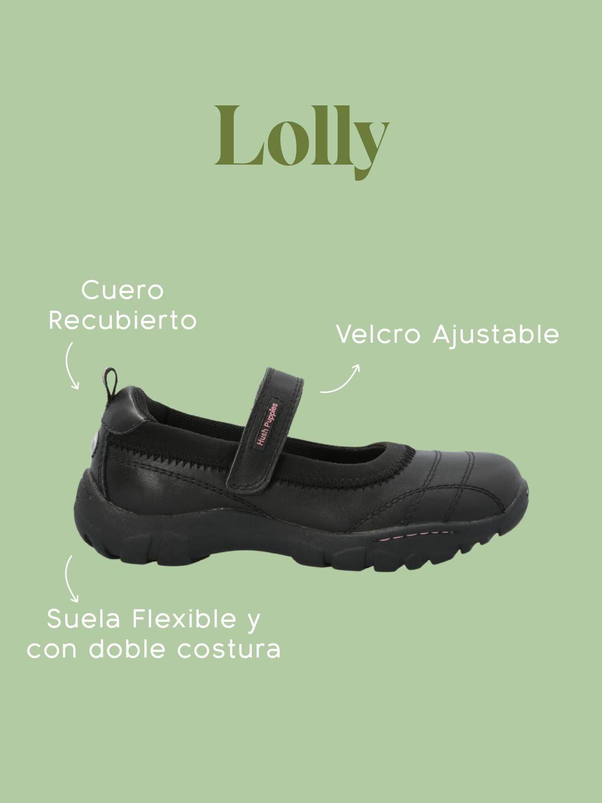Guillermina Niña Cuero Lolly Negro-1