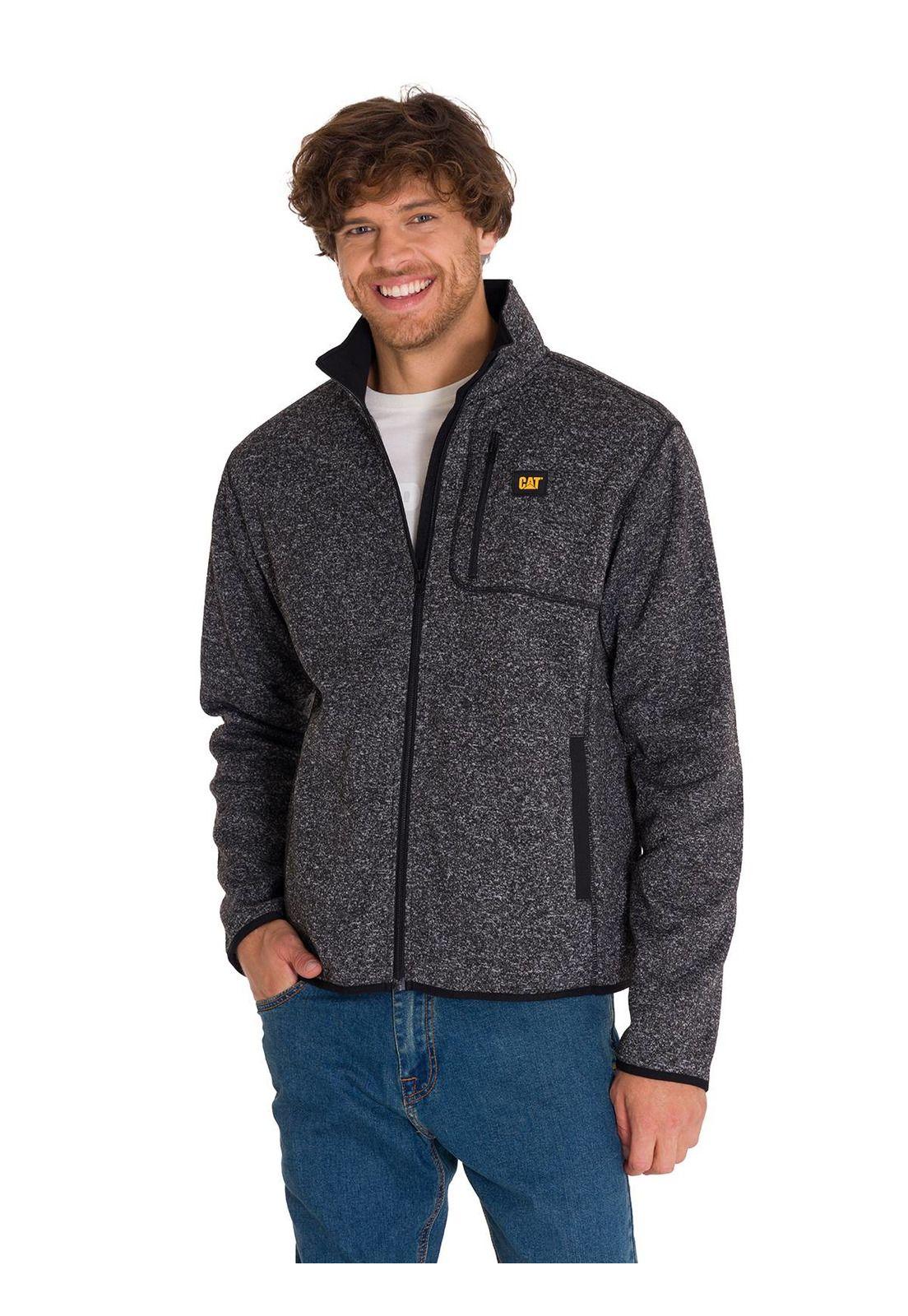 Polar Fleece Full Zip Hombre Gris-1