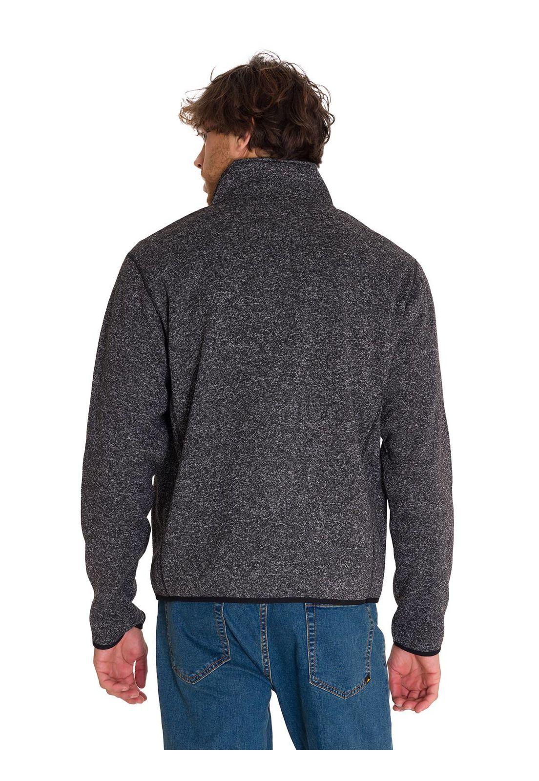 Polar Fleece Full Zip Hombre Gris-3