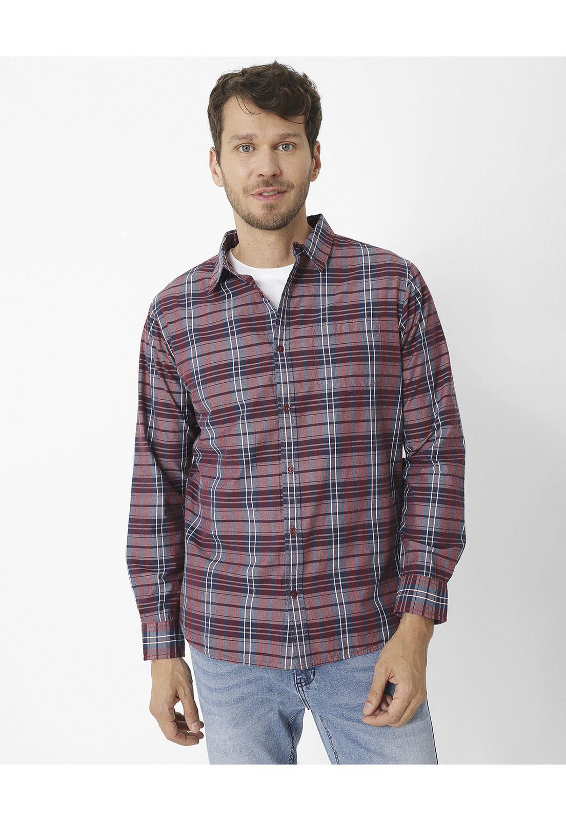 Camisa M/L Foundation Ls Shirt Rojo Hombre-0