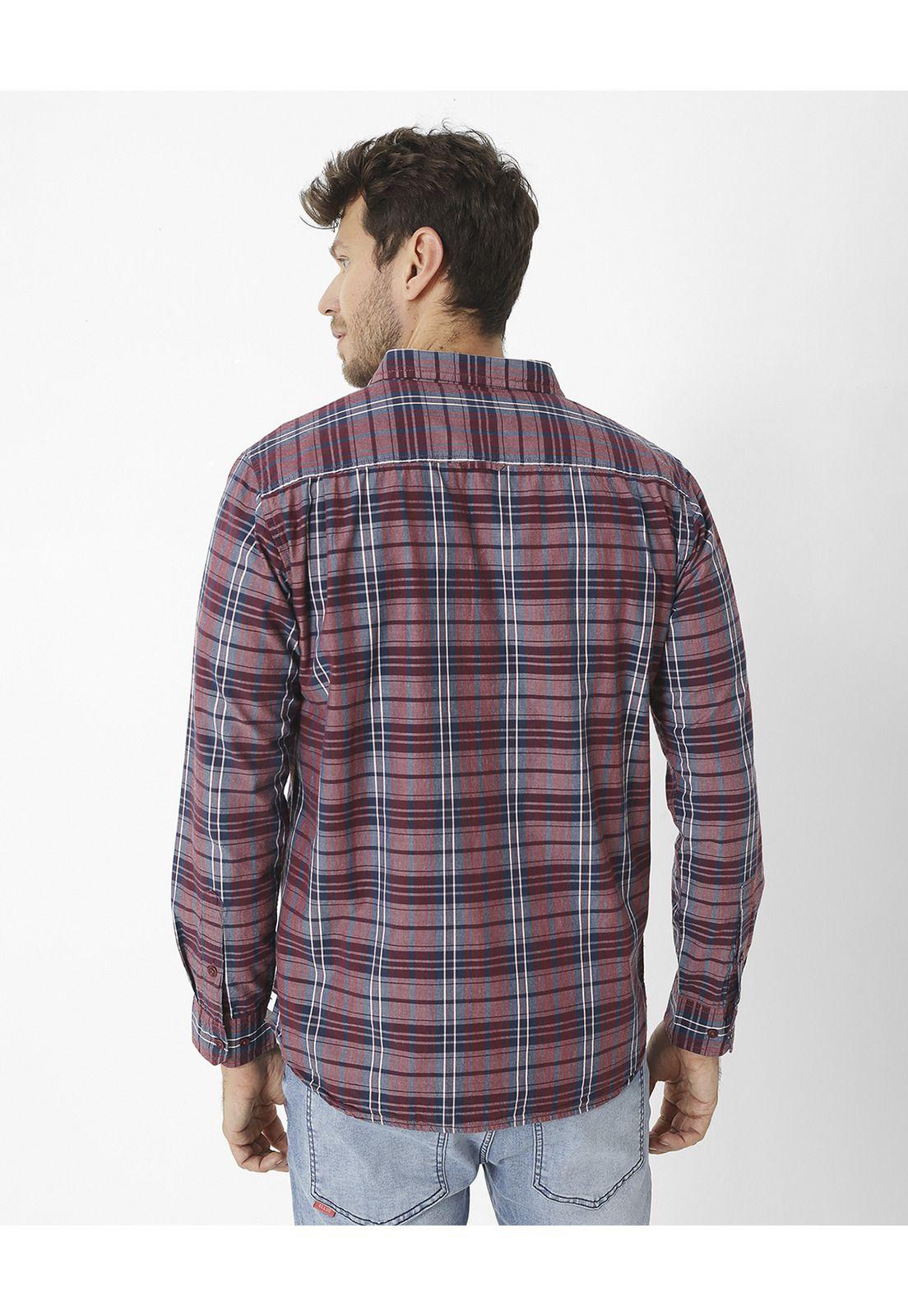 Camisa M/L Foundation Ls Shirt Rojo Hombre-1
