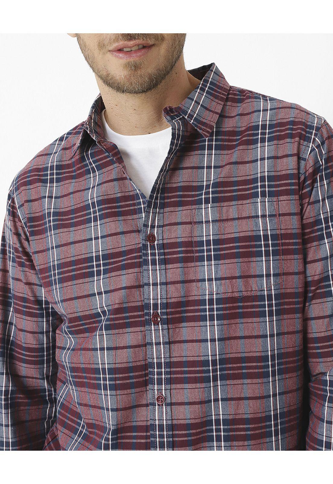 Camisa M/L Foundation Ls Shirt Rojo Hombre-4
