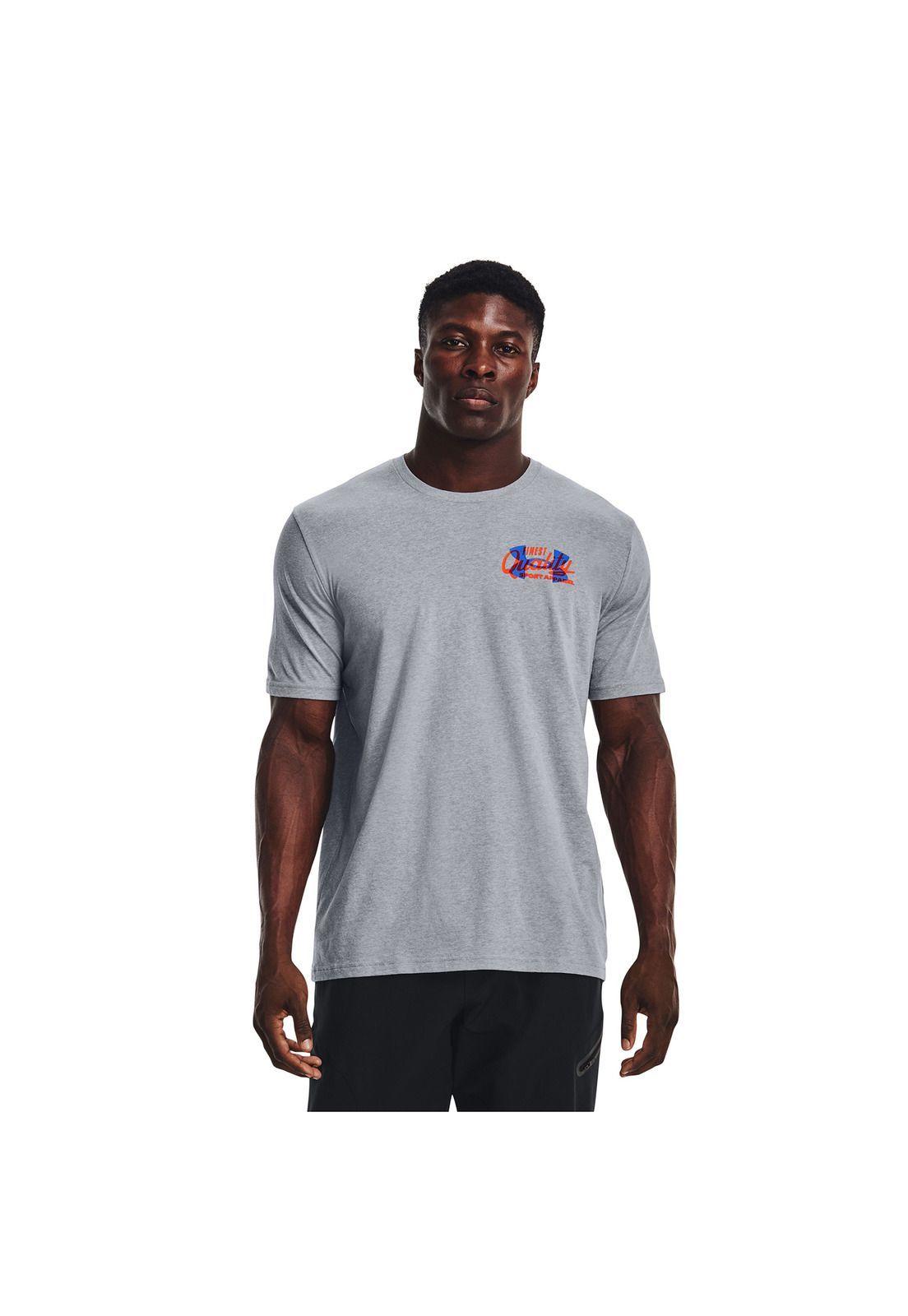 Polera Training Vintage Type Gris Hombre-3