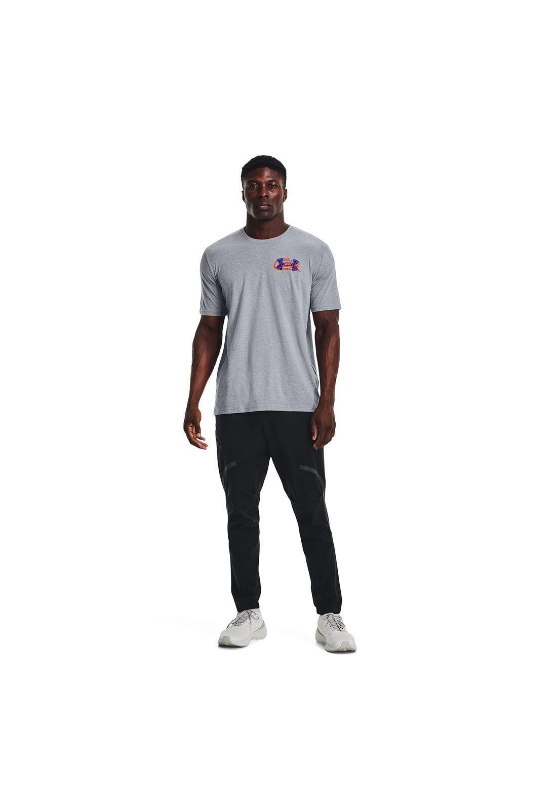 Polera Training Vintage Type Gris Hombre-5