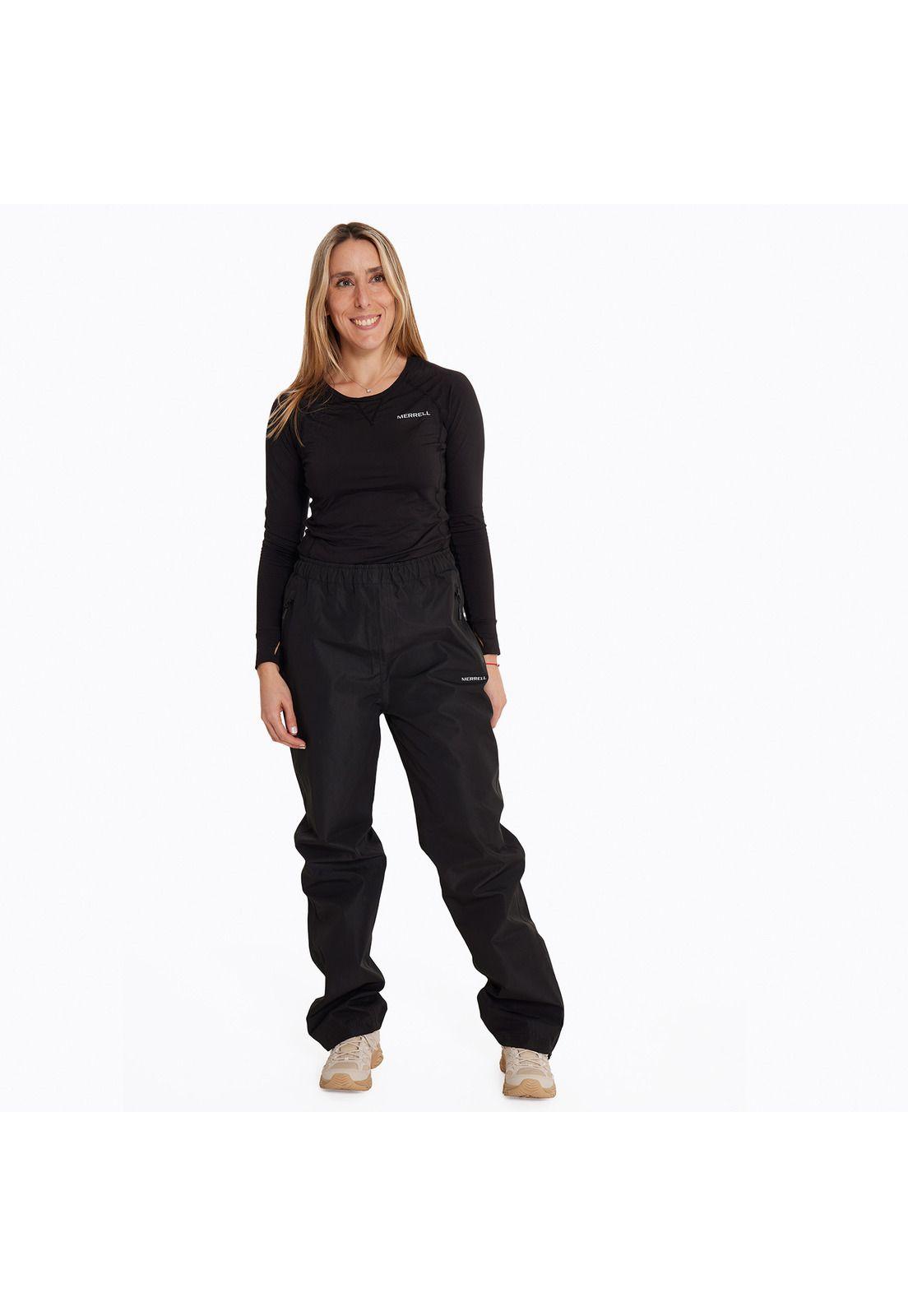 Cubre Pantalón Mujer Impermeable Detrital Negro-1